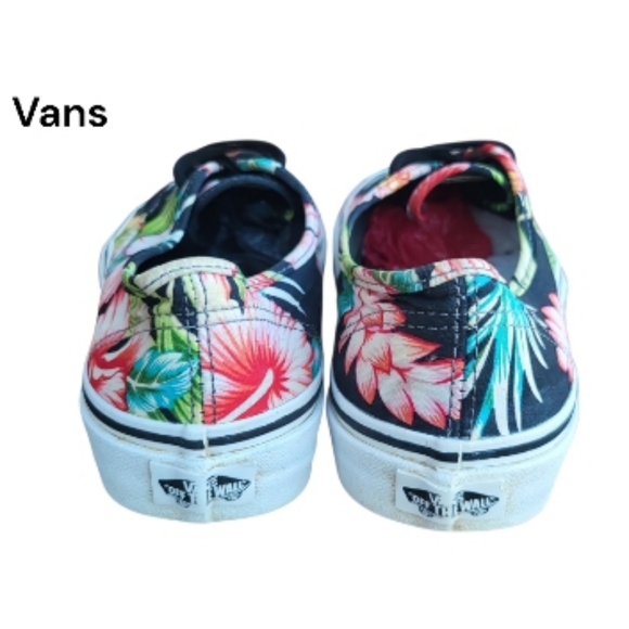 Vans Floral Hawaiian Sk8 Skate Athletic Tennis Shoe Sneaker Black White Women 7 - Picture 6 of 10